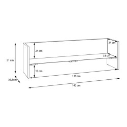 Ławka ze schowkiem Panoptik PNPT112 dąb riva/piaskowy