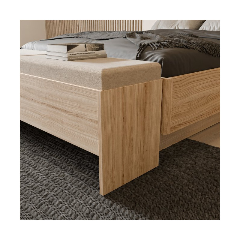 Ławka ze schowkiem Panoptik PNPT112 dąb riva/piaskowy