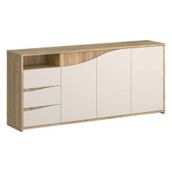 Duża komoda nowoczesna Poem POEK241R dąb mauvella/piaskowy