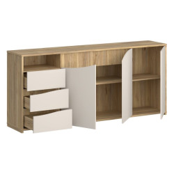 Duża komoda nowoczesna Poem POEK241R dąb mauvella/piaskowy