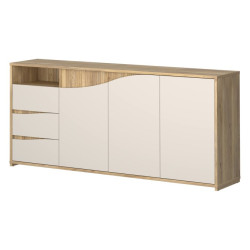 Duża komoda nowoczesna Poem POEK241R dąb mauvella/piaskowy