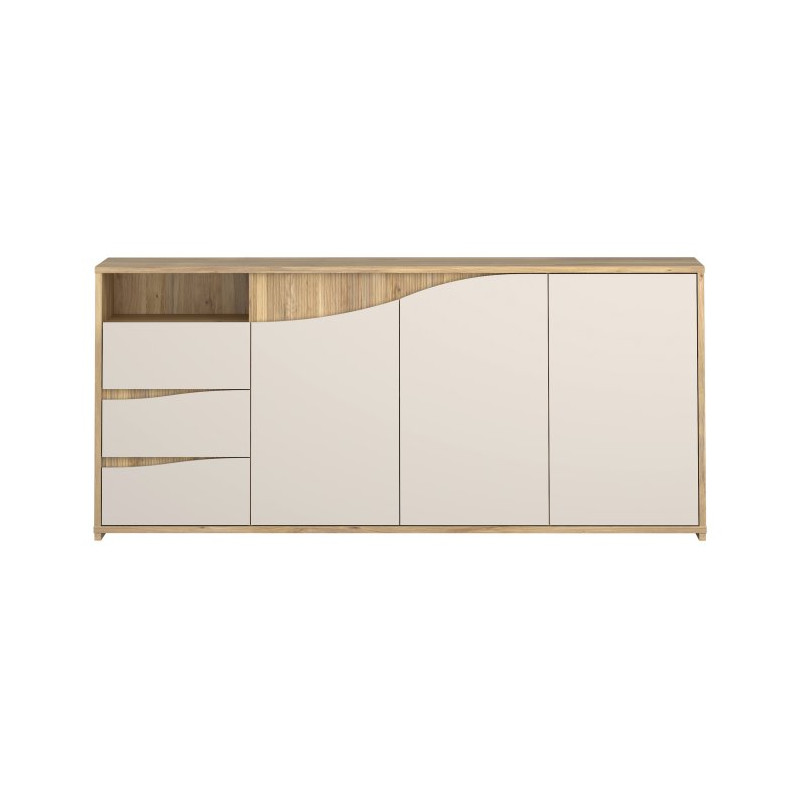 Duża komoda nowoczesna Poem POEK241R dąb mauvella/piaskowy