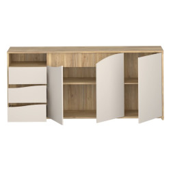 Duża komoda nowoczesna Poem POEK241R dąb mauvella/piaskowy