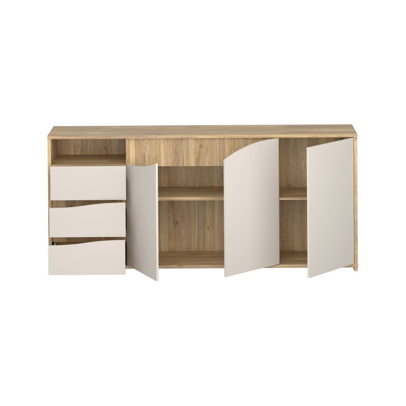 Duża komoda nowoczesna Poem POEK241R dąb mauvella/piaskowy