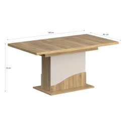 Stół rozkładany Poem TBLT7135 dąb mauvella/piaskowy