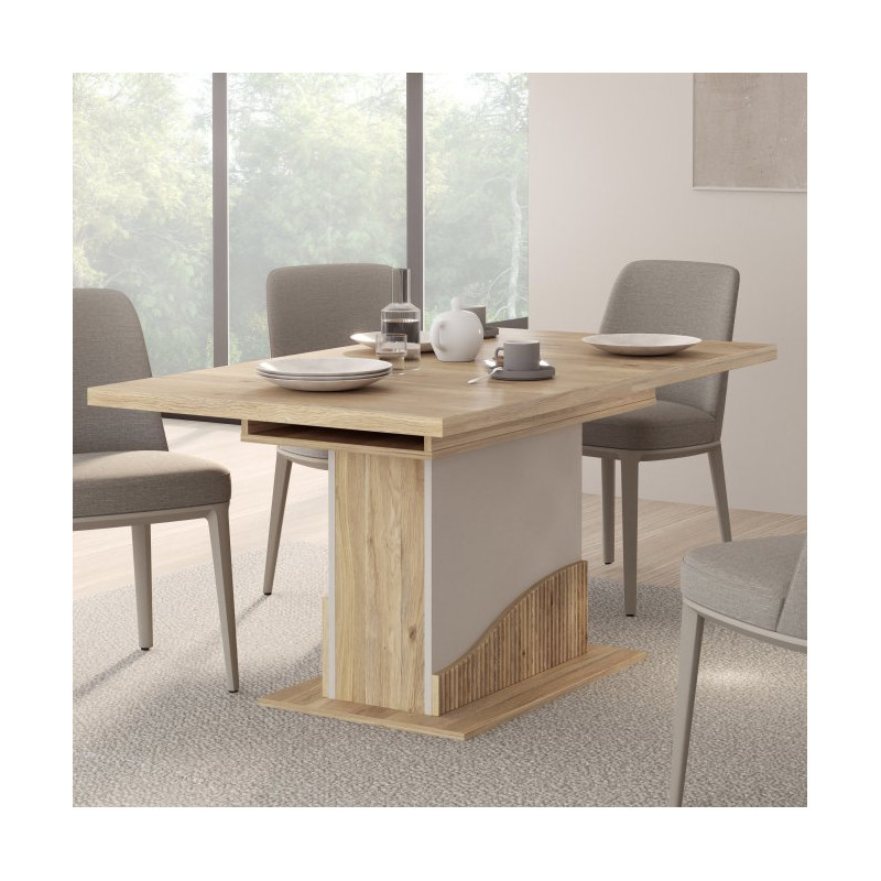 Stół rozkładany Poem TBLT7135 dąb mauvella/piaskowy