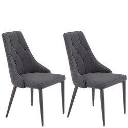 Zestaw krzeseł (2 szt) Wodonga II ciemny popiel