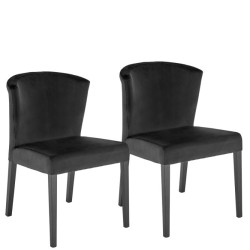 Zestaw krzeseł (2 szt) Hideki czarny