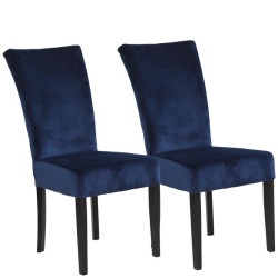 Zestaw krzeseł (2 szt) Nnewi czarny, granatowy