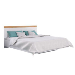 Łóżko 120 Vigo Biały połysk/Dąb wotan Mebelbos