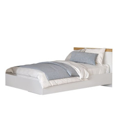 Łóżko 90 Vigo Biały połysk/Dąb wotan Mebelbos