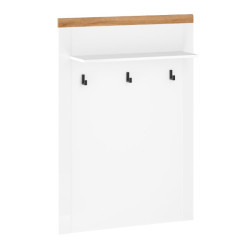 Wieszak 90 Vigo Biały połysk/Dąb wotan Mebelbos