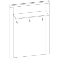 Wieszak 90 Vigo Biały połysk/Dąb wotan Mebelbos