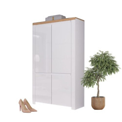 Szafa czterodrzwiowa Vigo Biały połysk/Dąb wotan Mebelbos