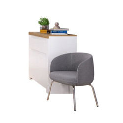 Komoda 2D z szufladą Vigo Biały połysk/Dąb wotan Mebelbos