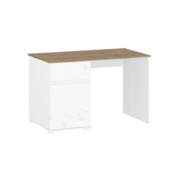 Biurko Vigo Biały połysk/Dąb wotan Mebelbos