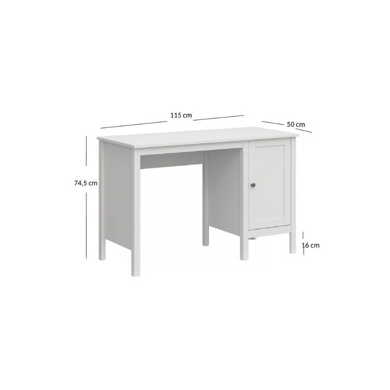 Biurko z drzwiami OLE Biały Mebelbos