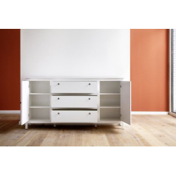 Komoda dwudrzwiowa z szufladami OLE Biały Mebelbos