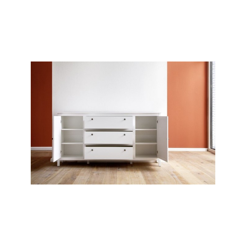 Komoda dwudrzwiowa z szufladami OLE Biały Mebelbos