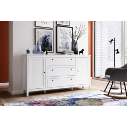 Komoda dwudrzwiowa z szufladami OLE Biały Mebelbos