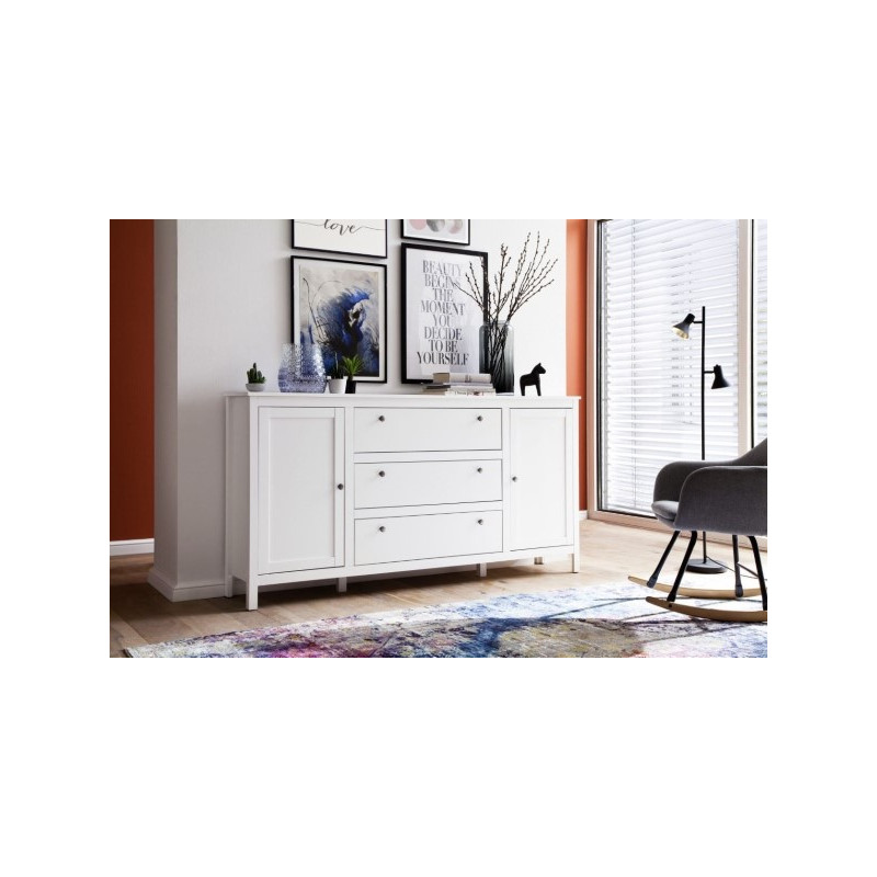Komoda dwudrzwiowa z szufladami OLE Biały Mebelbos