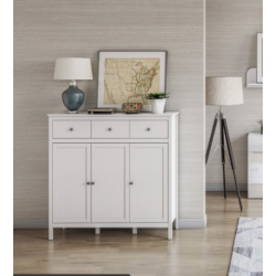 Komoda trzydrzwiowa z szufladami OLE Biały Mebelbos