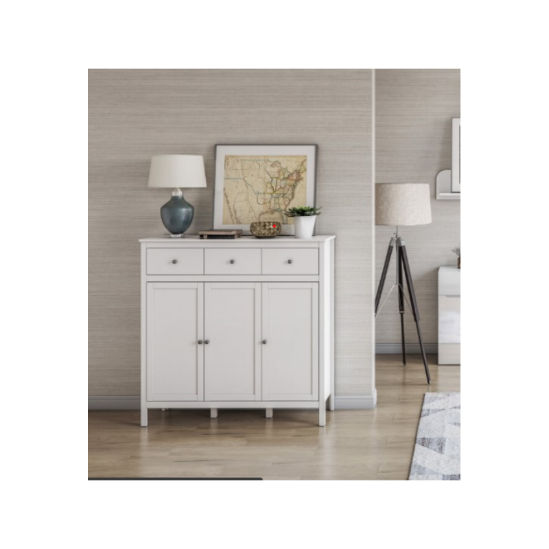 Komoda trzydrzwiowa z szufladami OLE Biały Mebelbos