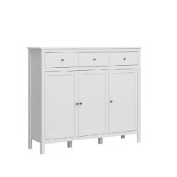 Komoda trzydrzwiowa z szufladami OLE Biały Mebelbos