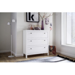 Komoda z trzema szufladami OLE Biały Mebelbos