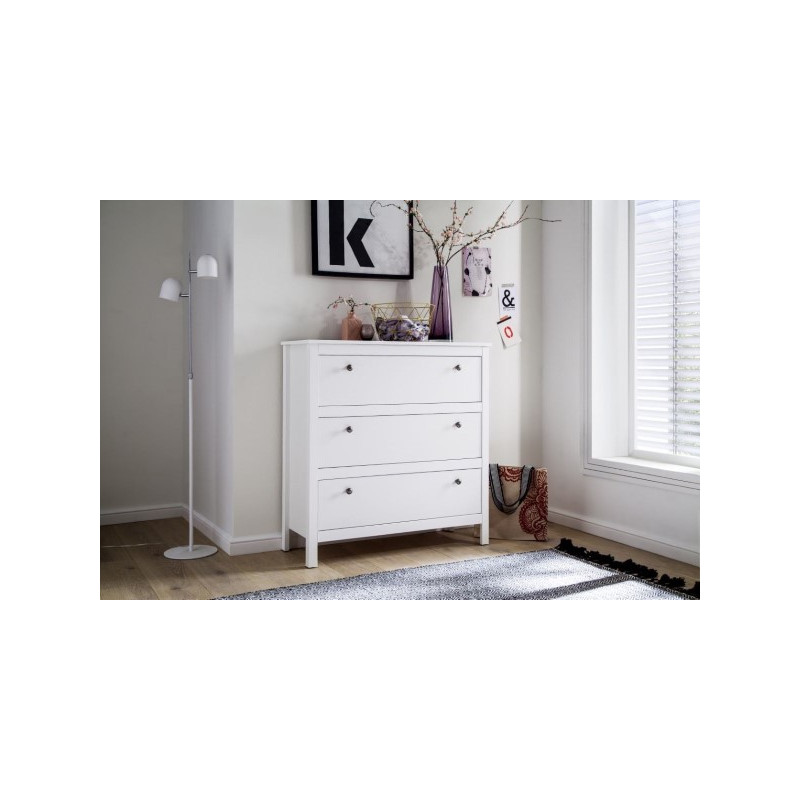Komoda z trzema szufladami OLE Biały Mebelbos