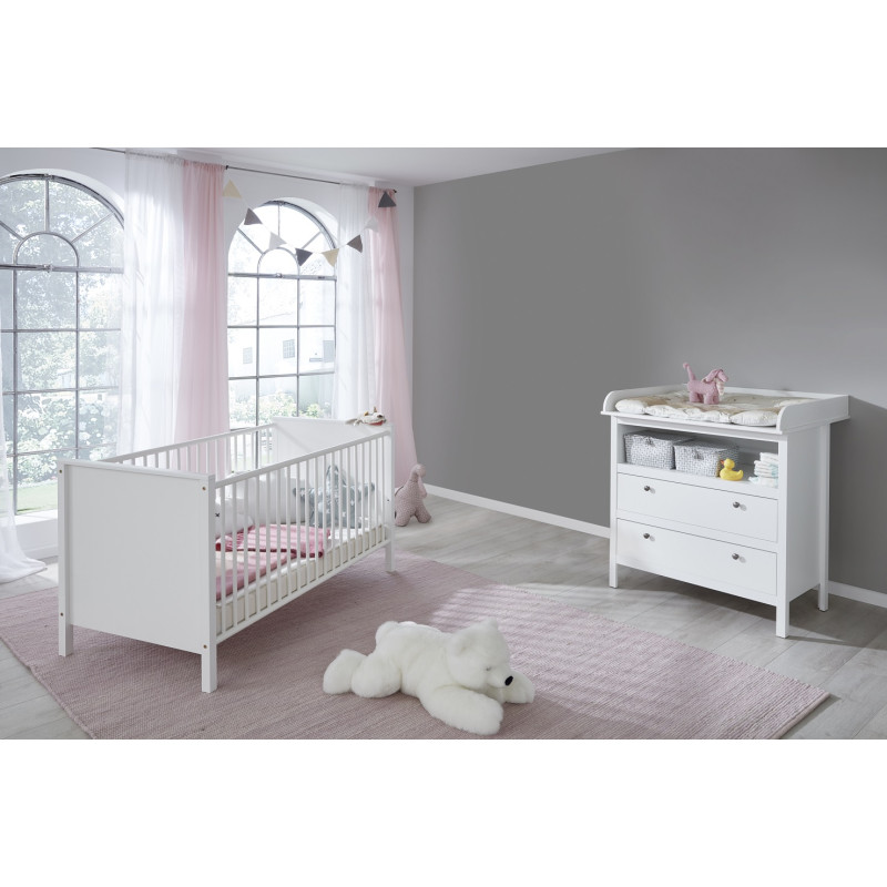 Łóżeczko dziecięce OLE Biały Mebelbos