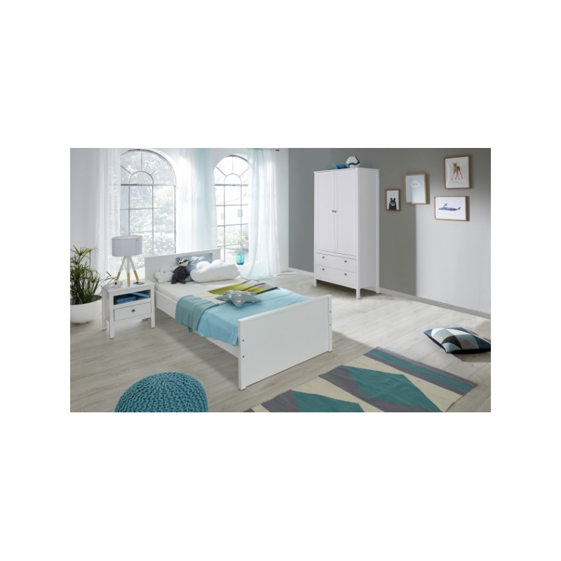 Szafa dwudrzwiowa z szufladami OLE Biały Mebelbos