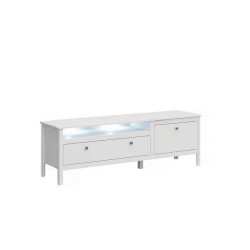 Szafka RTV z szufladą i drzwiczkami OLE Biały Mebelbos