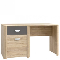 Biurko 130x60 cm Yoop YPB21 dąb sonoma/szary