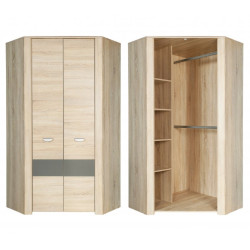 Szafa narożna 100 cm Yoop YPS92 dąb sonoma/szary