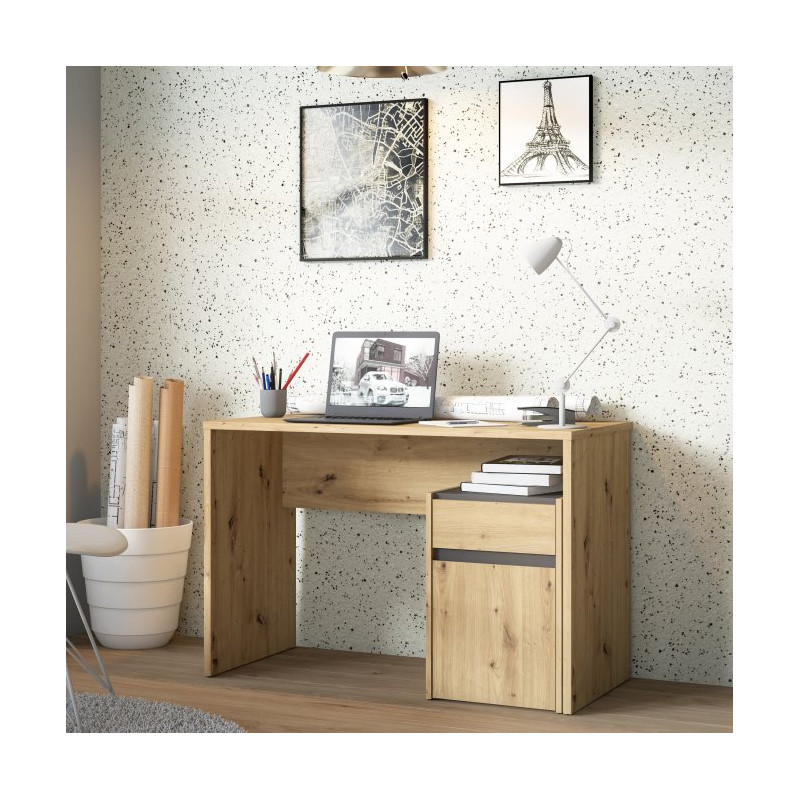 Biurko 110x55 cm Modultrick MDUB111 dąb artisan/grafit