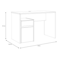 Biurko 110x55 cm Modultrick MDUB111 dąb artisan/biały