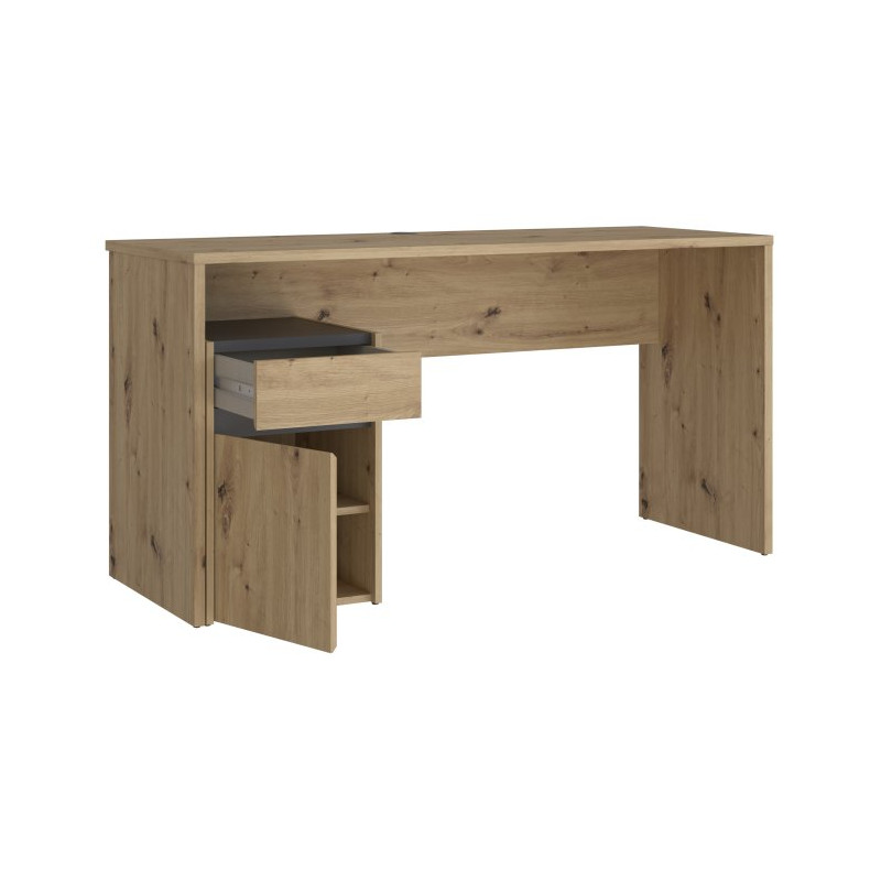 Biurko 140x55 cm Modultrick MDUB112 dąb artisan/grafit