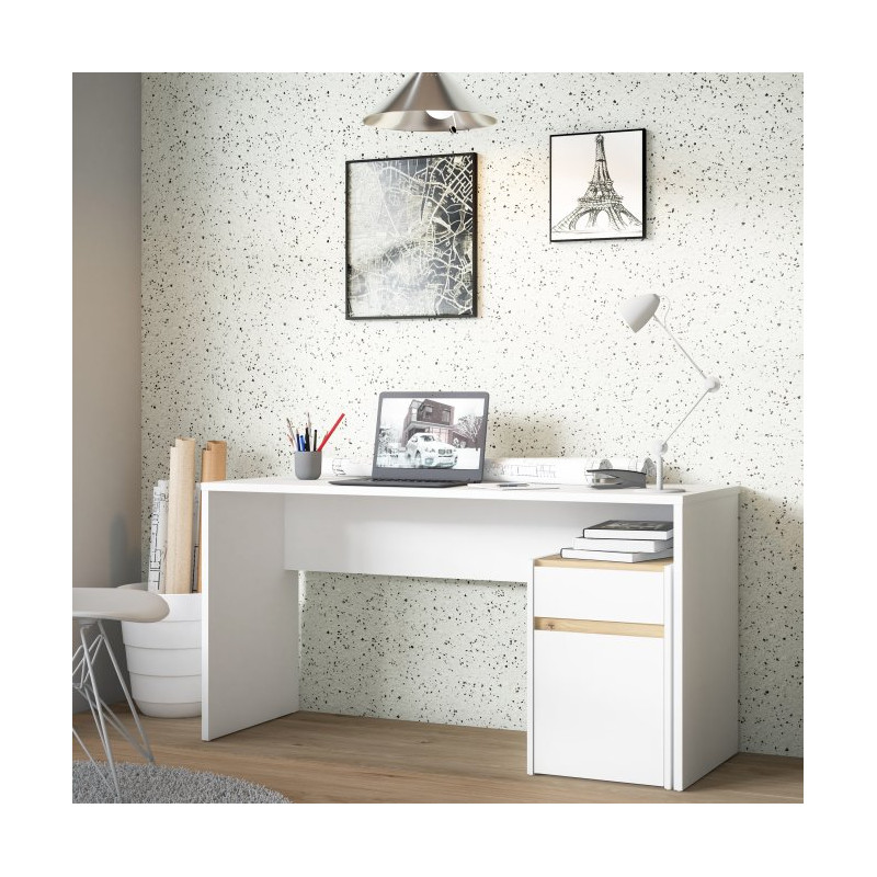 Biurko 140x55 cm Modultrick MDUB112 dąb artisan/biały