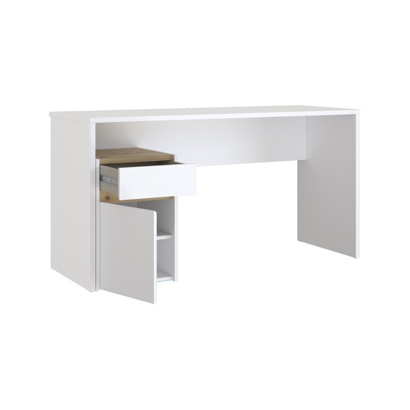 Biurko 140x55 cm Modultrick MDUB112 dąb artisan/biały