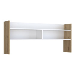 Nadstawka nad biurko Modultrick MDUN122 biały/dąb artisan