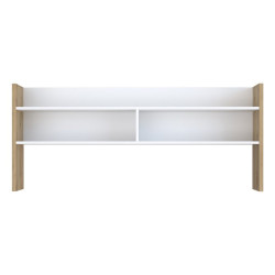 Nadstawka nad biurko Modultrick MDUN122 biały/dąb artisan