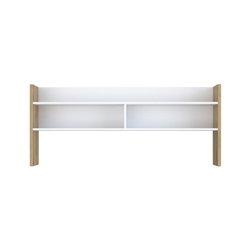 Nadstawka nad biurko Modultrick MDUN122 biały/dąb artisan