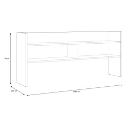 Nadstawka nad biurko Modultrick MDUN122 biały/dąb artisan