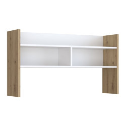 Nadstawka nad biurko 110 cm Modultrick MDUN121 biały/dąb artisan