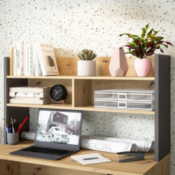 Nadstawka nad biurko 110 cm Modultrick MDUN121 grafit/dąb artisan