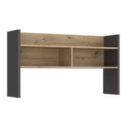 Nadstawka nad biurko 110 cm Modultrick MDUN121 grafit/dąb artisan