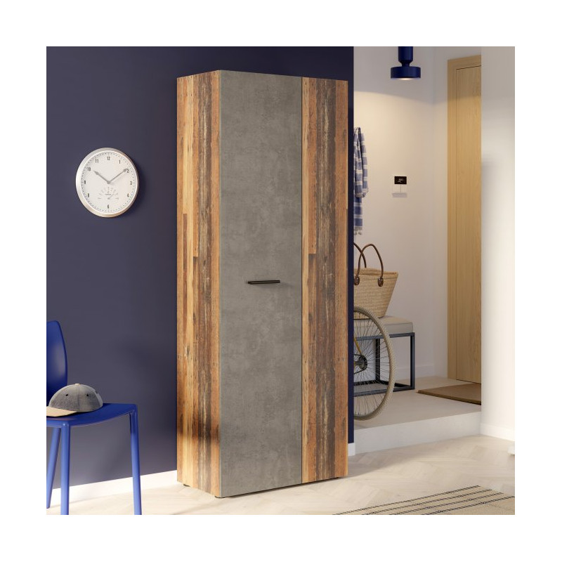 Szafka na buty wysoka NET306 MS263 old wood vintage/beton