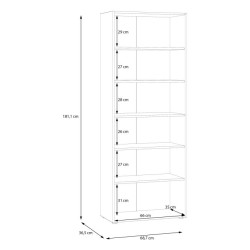 Szafka na buty wysoka NET306 MS263 dąb artisan/beton