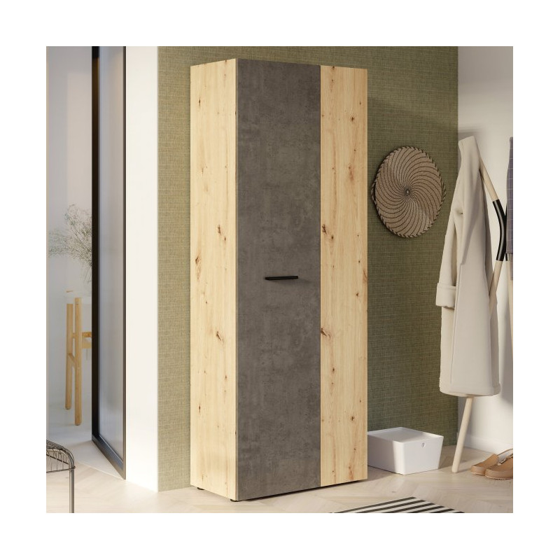 Szafka na buty wysoka NET306 MS263 dąb artisan/beton